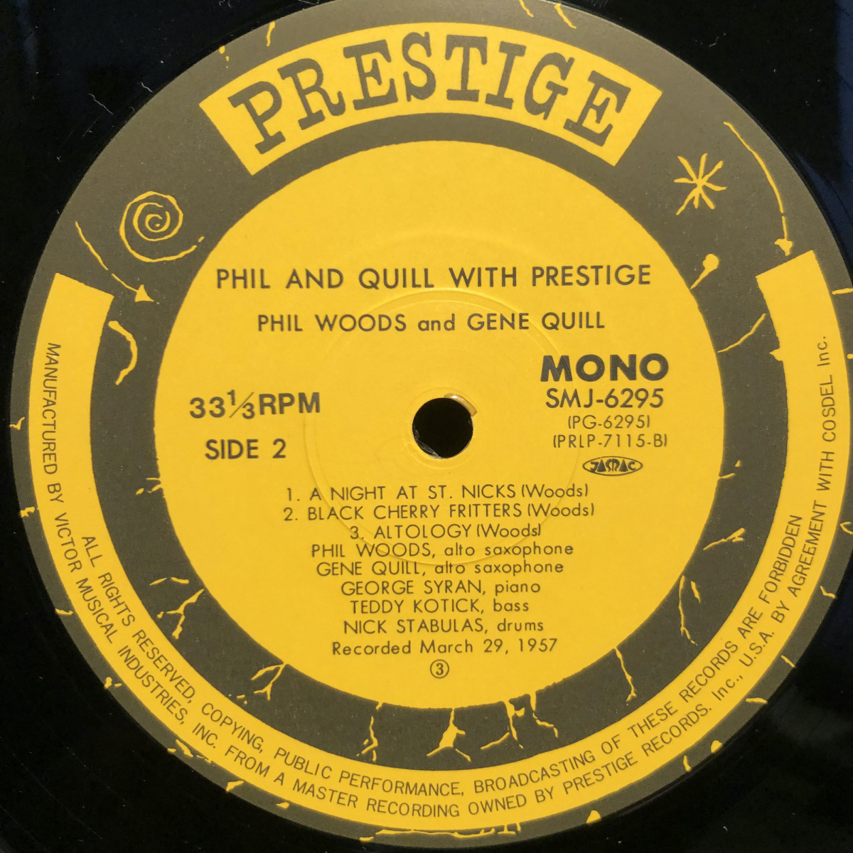 Phil Woods & Gene Quill Quintet / Phil & Quill With Prestige LP PRESTIGE・VICTOR_画像5