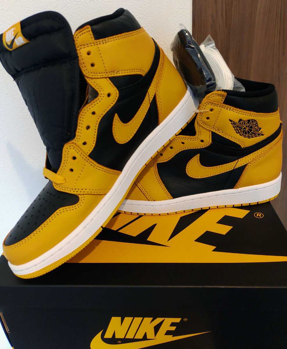 新品★27.5cm★黒タグ★Nike Air Jordan 1 Retro High OG Pollen ナイキ エア ジョーダン レトロ ハイ ポレン パラン YELLOW イエロー 黄色