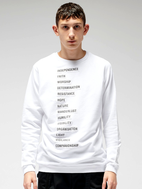 新品 国内 正規品 ラフシモンズ アーカイブ リダックス 02ss パッチワーク スウェット 白 ホワイト XL RAF SIMONS ARCHIVE REDUX Sweat 秋_画像5