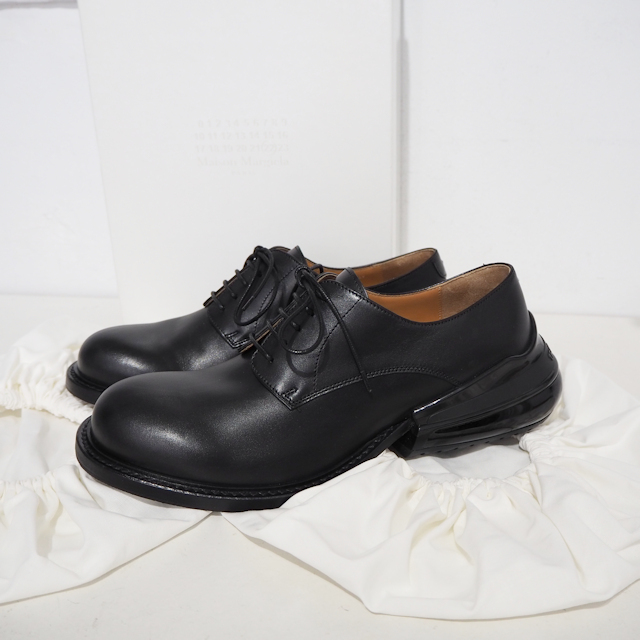 新品 正規品 メゾンマルジェラ エアソール ダービーシューズ 黒 ブラック41 メンズ 26cm 25.5cm エアバッグ 革靴 Maison Margiela 成人式