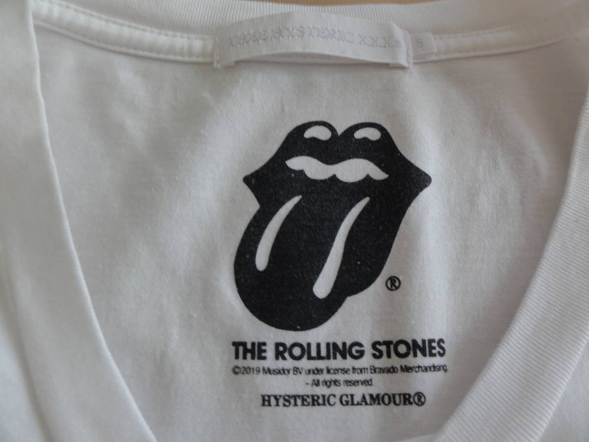 美品 THEE HYSTERIC XXX THE ROLLING STONES コラボ SATISFACTION 半袖Tシャツ 白 Sサイズ 06191CT09_画像2