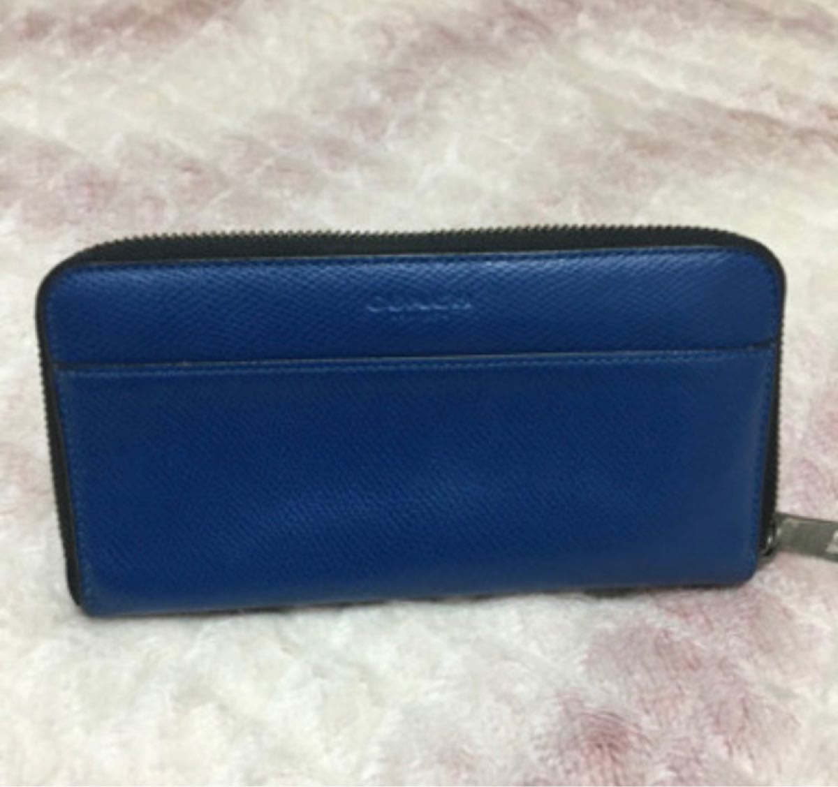 COACH/コーチ 長財布 ストライプ シグネチャー × ブルー - library
