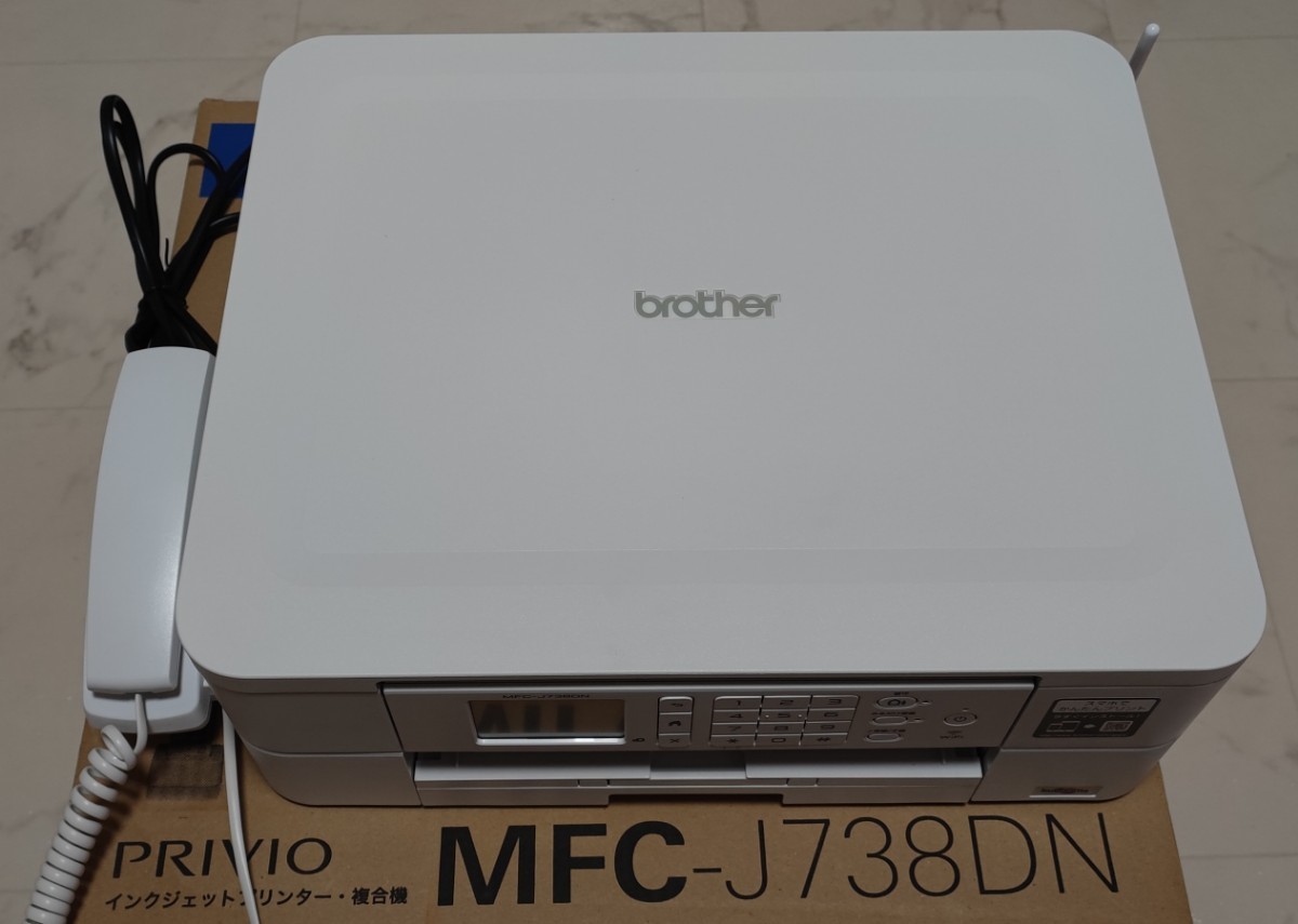 超美品総印刷枚数 107枚 使用浅い TEL*FAX*プリンター*コピー*スキャナー BROTHER MFC-j738dn 複合機