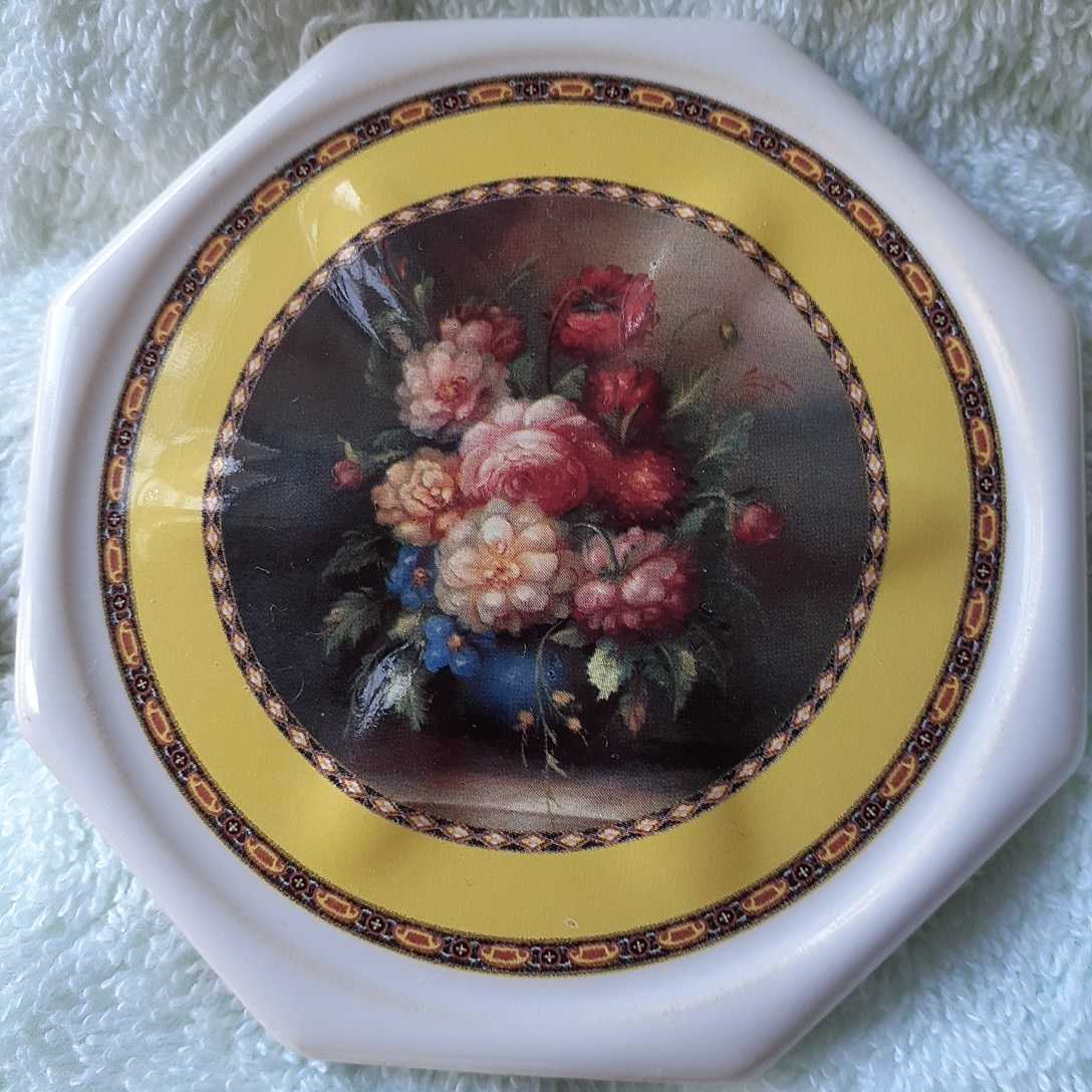 花模様　陶器製品　レトロ　コースター_画像3