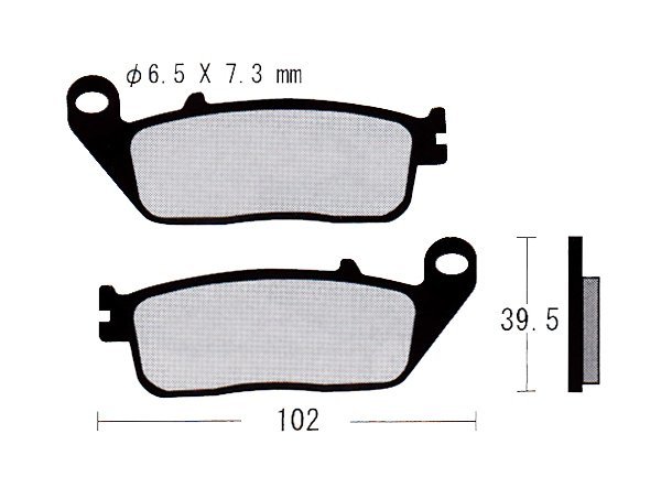 [正規品]NCYメタルブレーキパッド/ブレーキパット橙色 シャドウ600VLX/シャドウVLX600/NT650ホークGT/NTV650リビエア/CTX700/CTX700N_画像3