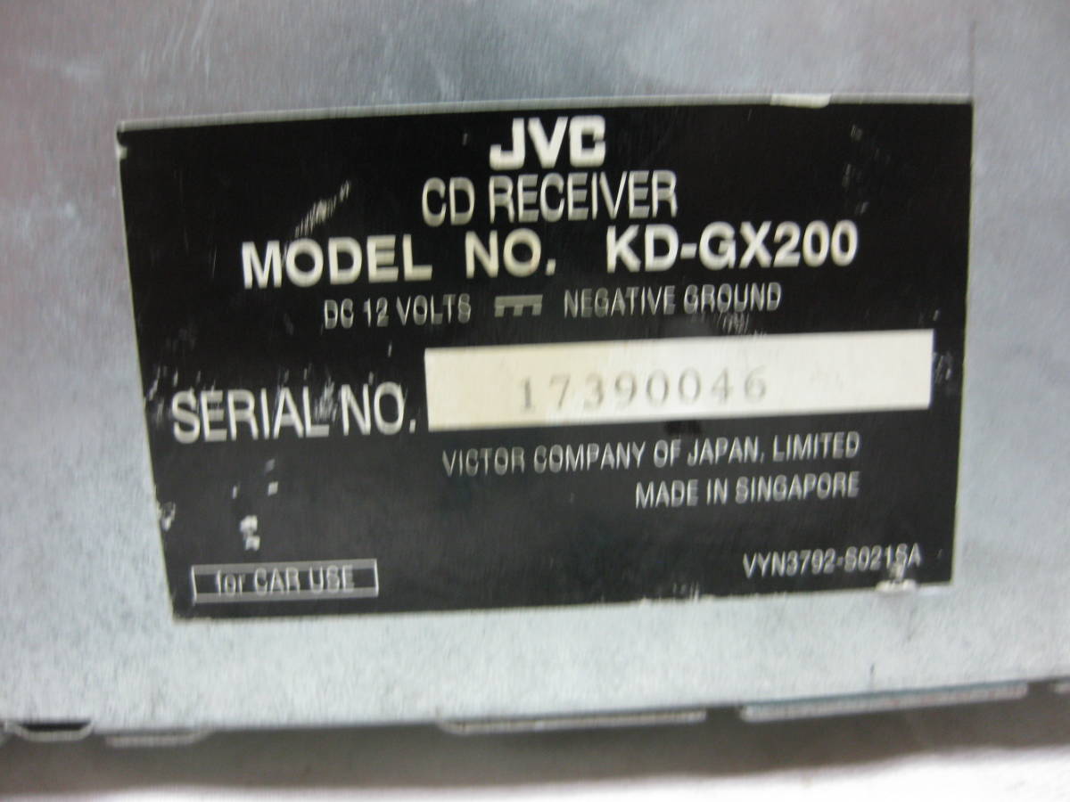 K-1190 JVC Victor KD-GX200 1D размер CD панель неисправность товар 
