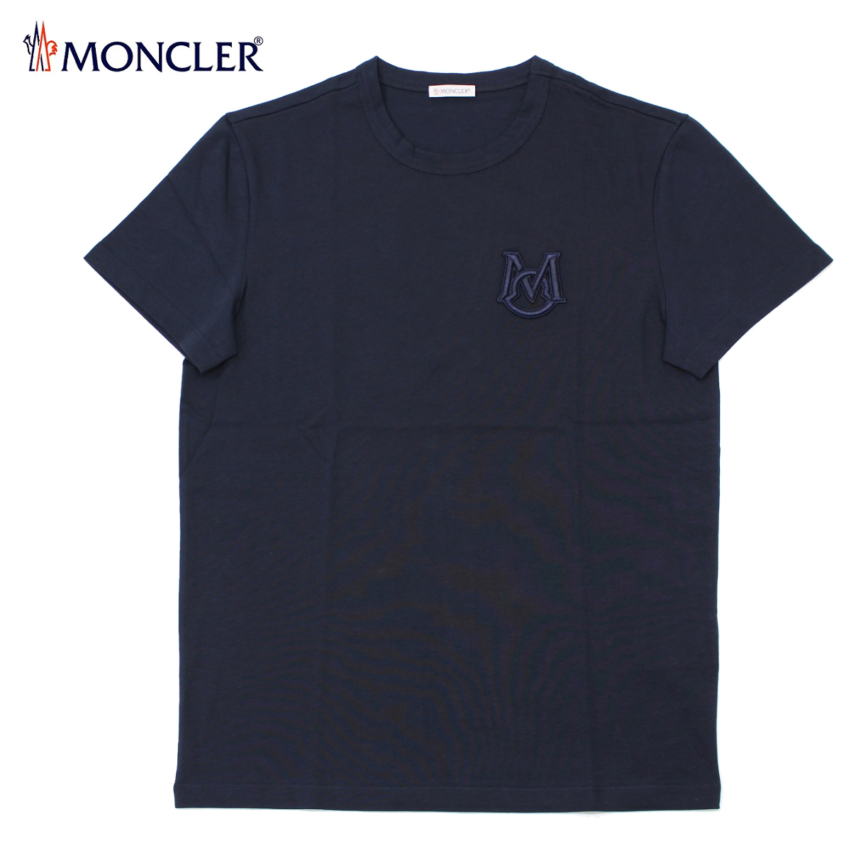 送料無料 152 MONCLER モンクレール 8C7C600 8390T ネイビー ロゴ 半袖 Tシャツ size S_画像1