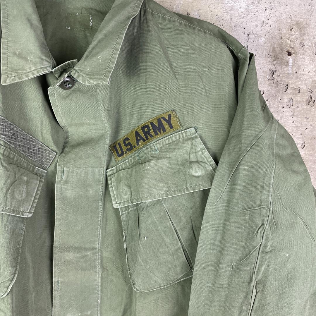 【米軍実物】US ARMY ジャングルファティーグ ジャケット 3rd M/R相当 オリジナル ノンリップストップ ヴィンテージ ベトナム戦争