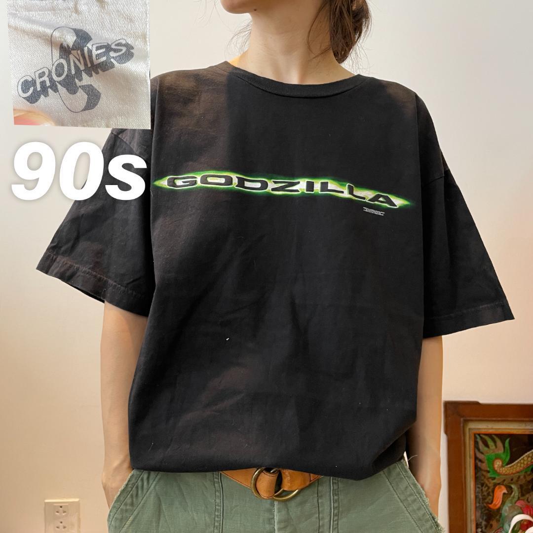 【W9】ヴィンテージ 98年製 映画 ムービー ハリウッド版 ゴジラ GOZILLA Tシャツ　90s Lサイズ_画像1