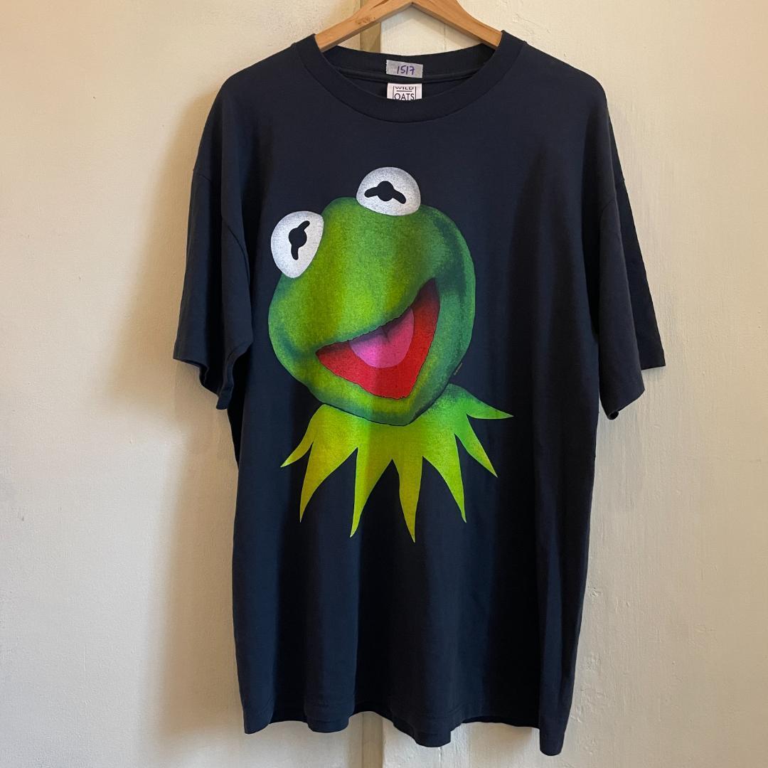 【1517】90's Kermit Tシャツ カーミット USA製 アメコミ WILD OATSタグ XLサイズ ヴィンテージ 古着_画像2