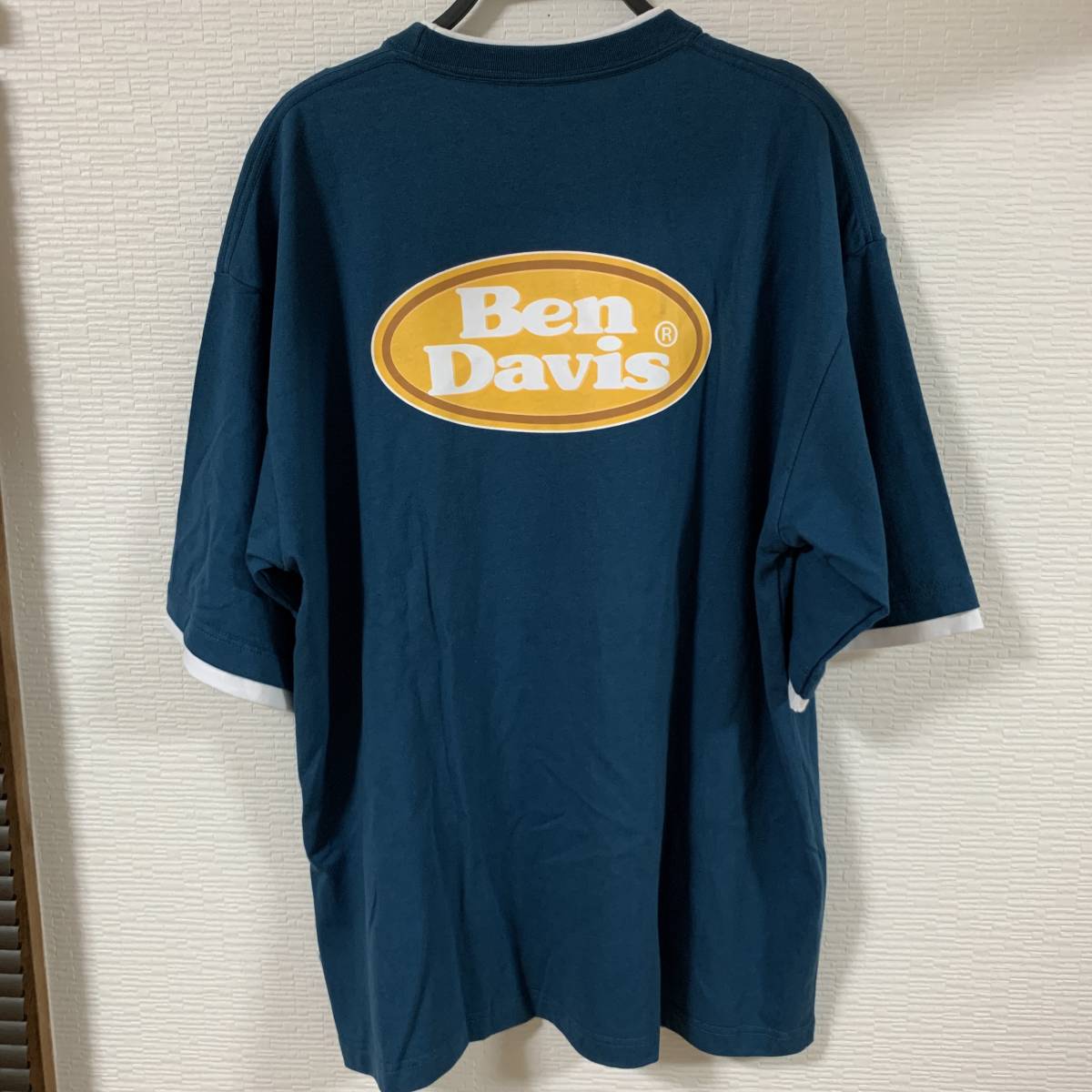 BEN DAVIS (ベン・デイビス) - MEN オーバル レイヤードバックプリントTシャツ ビッグシルエット XLサイズ (タグ付き新品未着用品)_画像6