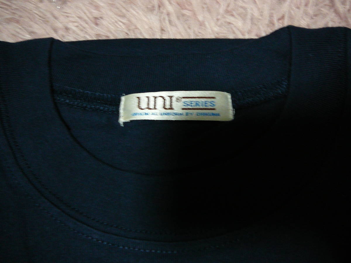 送料250円か370円★LLサイズ　丸首　半袖　Tシャツ　濃紺色　未使用品_画像4