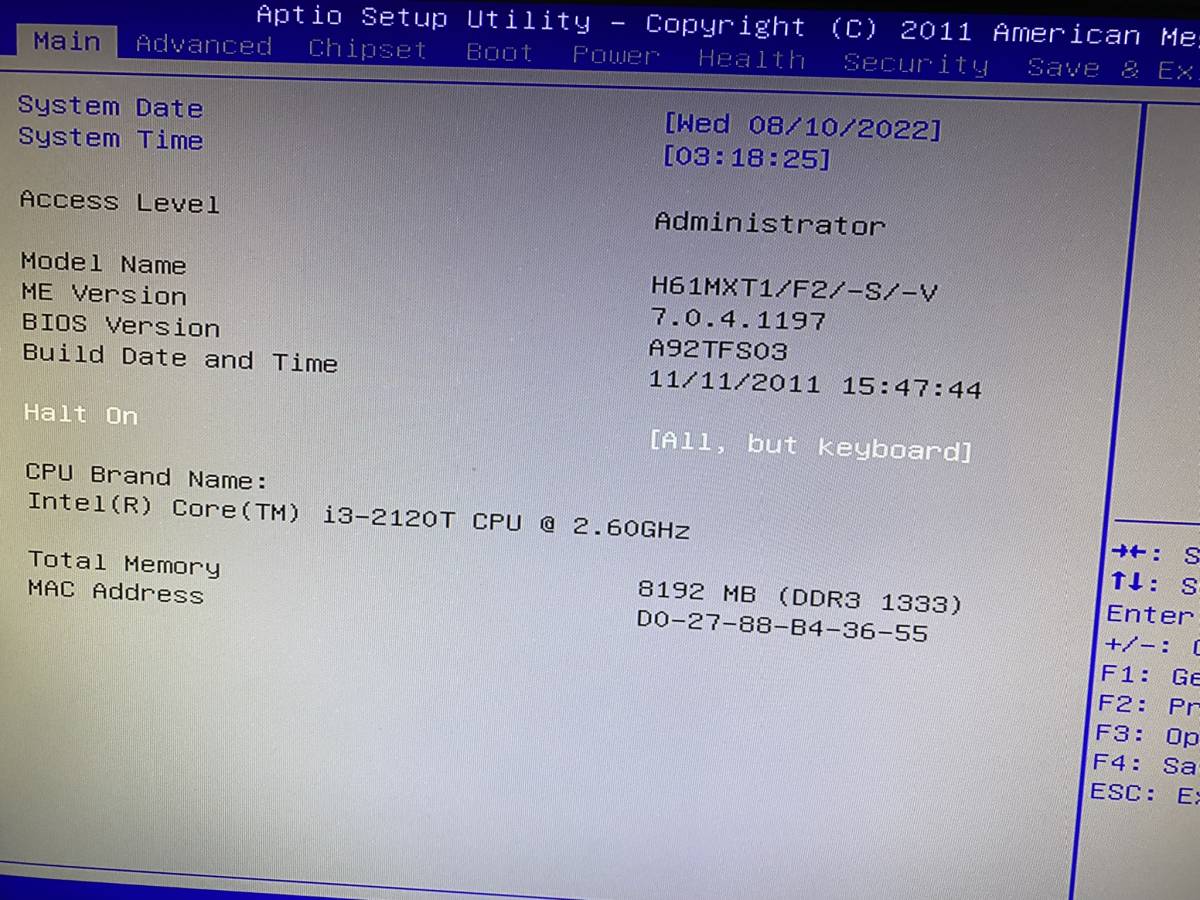 ◇動作確認済◇コンパクトPC IW-BK623 Intel i3-2.6GHz メモリ8GB