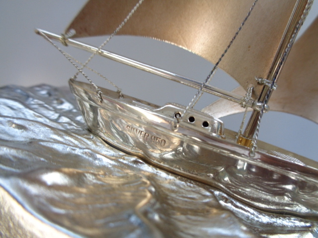 総重量 732g 銀製品 SILVER 950 ヨット 銀製帆船 置物 銀細工 シルバー レトロ インテリア(置物)｜売買されたオークション情報、yahooの商品情報をアーカイブ公開  - オークファン（aucfan.com）