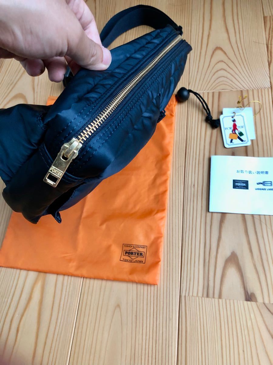 PORTER ポーター/TANKER 現行モデルタンカー ショルダーバッグ アイアンブルー 未使用近い!保存袋付き
