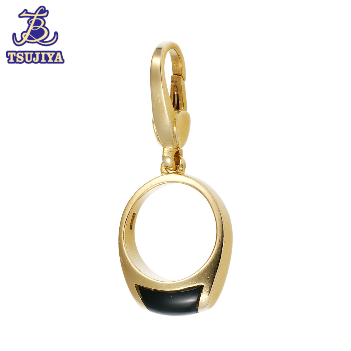 高い信頼 厚い信頼 BVLGARI トロンケット ペンダントトップ 750YG オニキス 2.8g 中古AB【辻屋質店J1505】 ホワイトゴールド