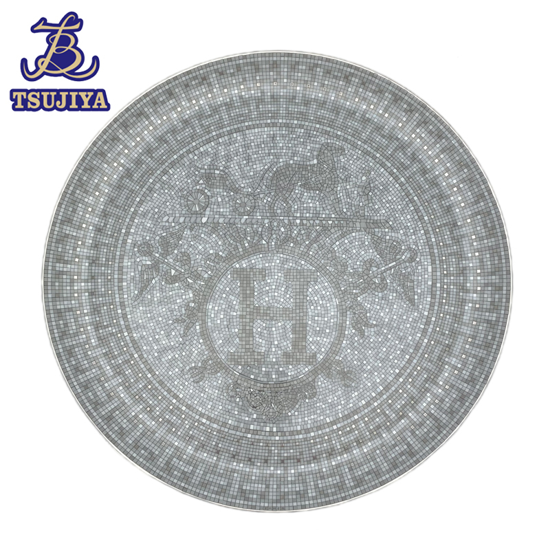 ☆未使用 美品☆ HERMES エルメス モザイク24 プラチナ タルトプレート