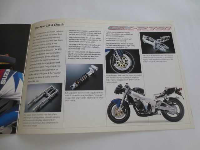  Suzuki GSX-R750 English version catalog pamphlet leaflet free shipping 