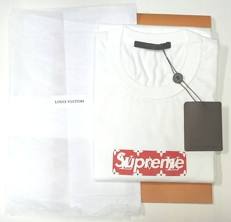 LOUIS VUITTON Supreme LV Box Logo Tee White Size L 国内正規