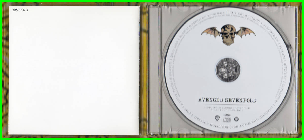 ♪新世代Metal♪名盤≪国内盤帯付CD≫AVENGED SEVENFOLD(A7X/アヴェンジド・セヴンフォールド)/AVENGED SEVENFOLD♪_裏ジャケット/CD