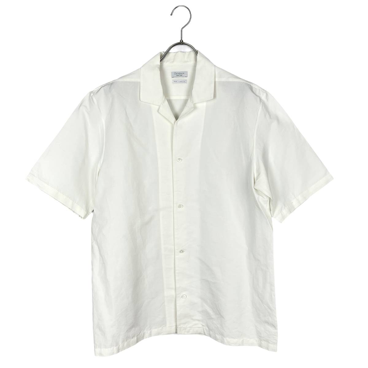 お気に入りの sleeve short DEVEAUX(デヴォー) slab (white) shirts 文字、ロゴ