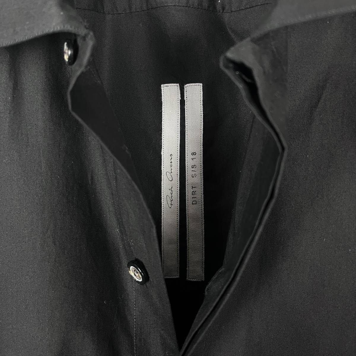 Rick Owens(リックオウエンス) long line shirts 18SS (black)_画像2