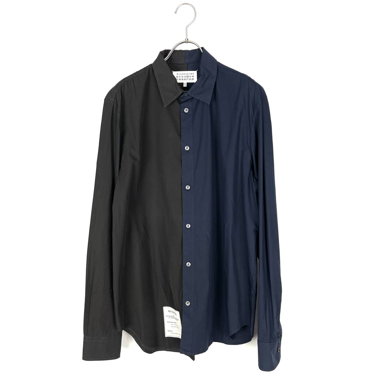 Maison Margiela(メゾン マルジェラ) bicolor shirts(navy/black)_画像1