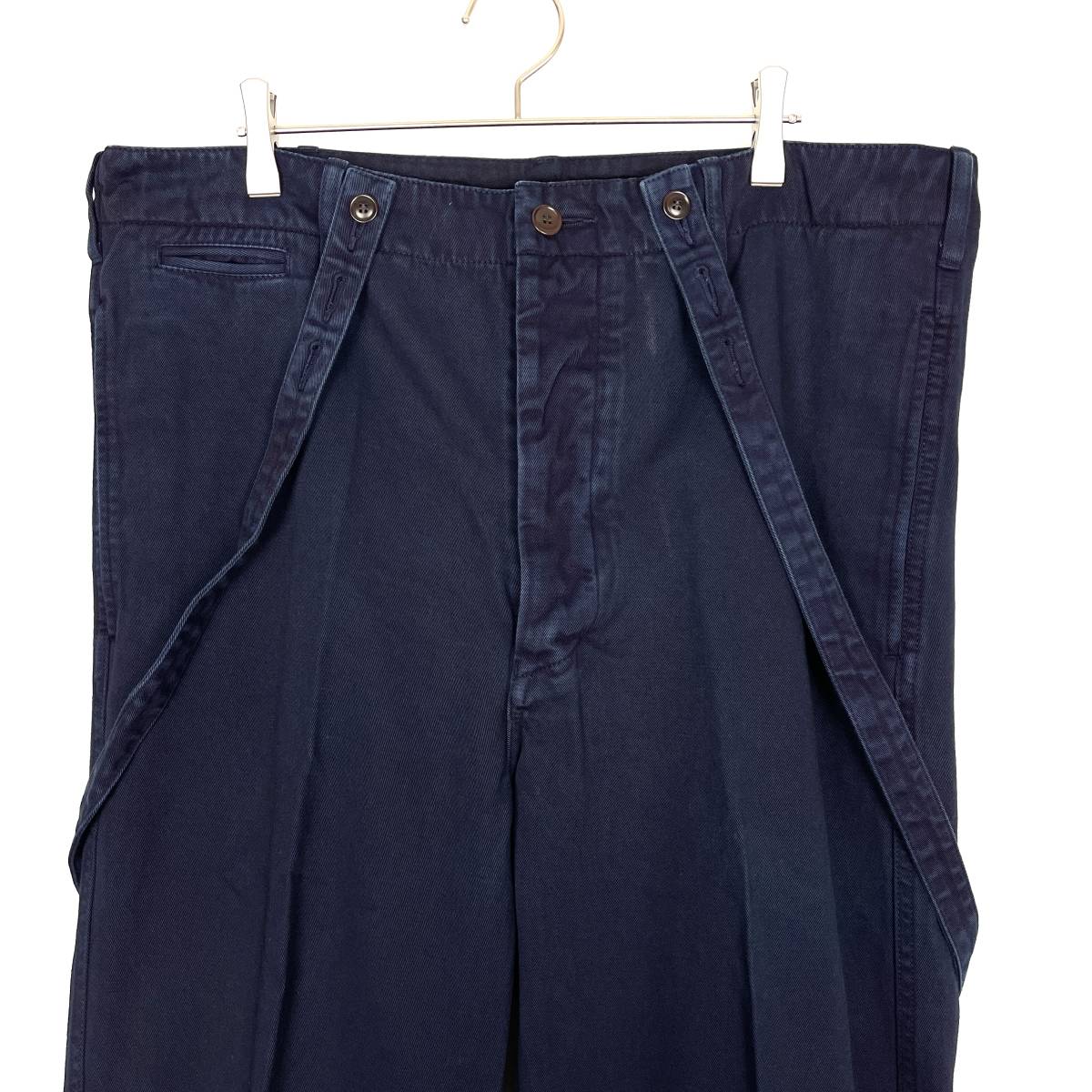 VISVIM(ビズビム) CAMUS BRACES PANTS WD 19SS (navy) | normanhubbard.com