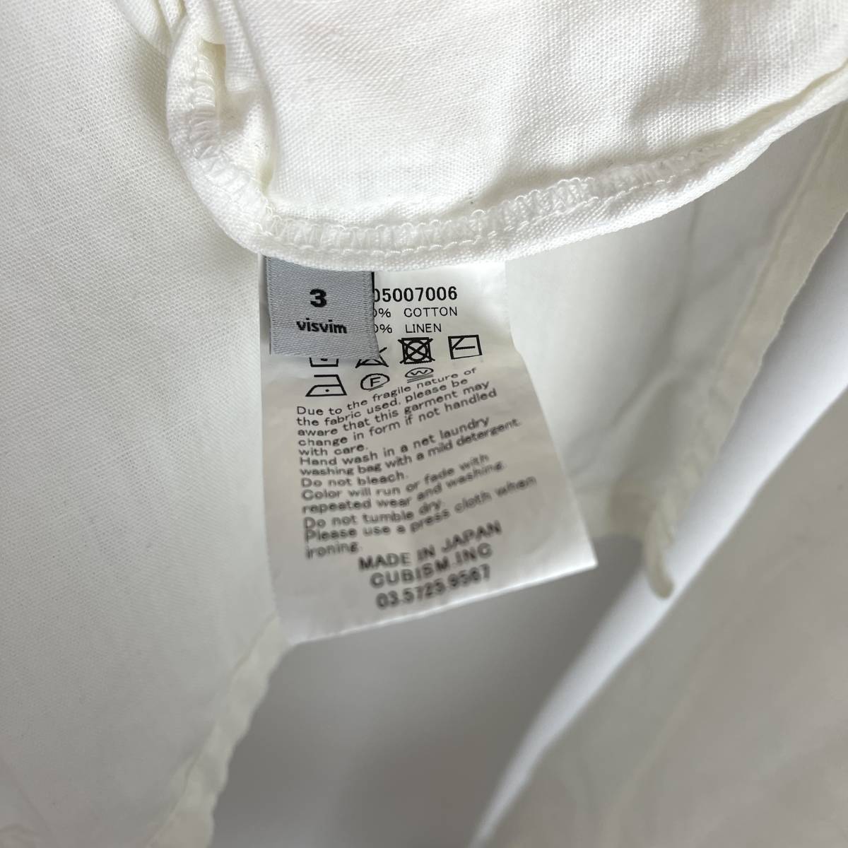 VISVIM(ビズビム) KERCHIEF TUNIC (LUXSIC CHAMBRAY) 17SS(white