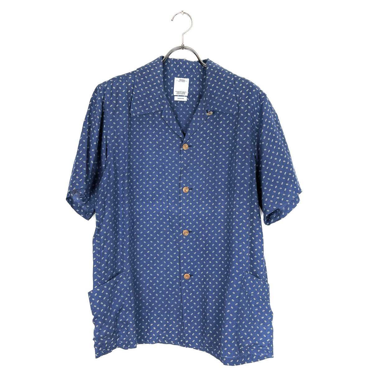 VISVIM(ビズビム) OPEN COLLAR SHIRT S/S 15SS (blue)