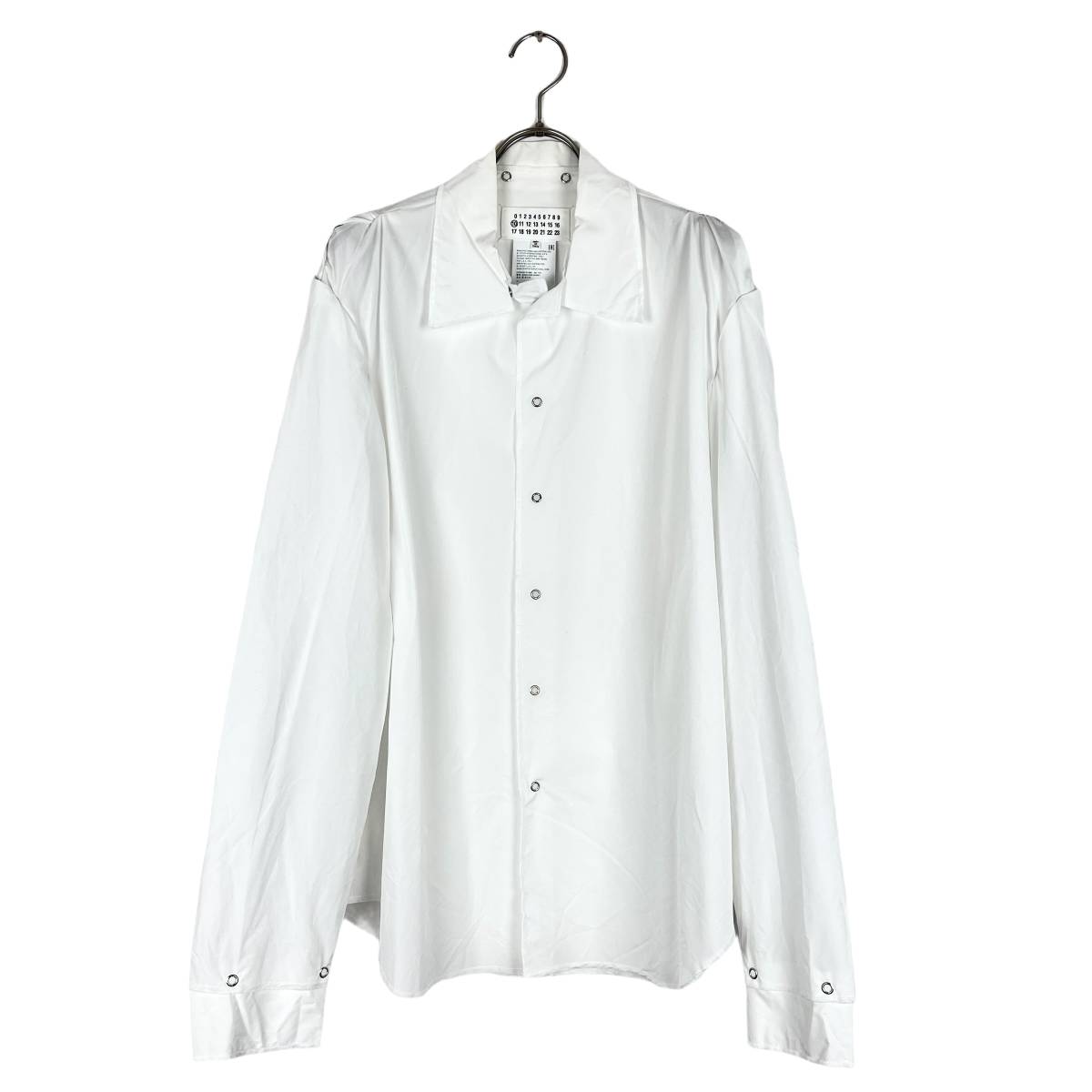Maison Margiela(メゾン マルジェラ) snap botann L/S shirts 17SS (white）
