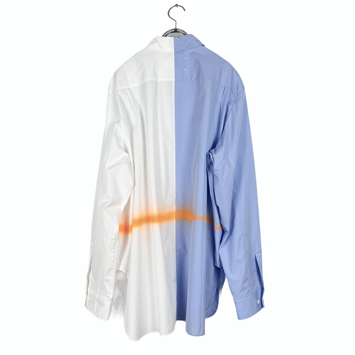 Maison Margiela(メゾン マルジェラ) Sprayed Stripe Shirt 17AW (white×blue）_画像3