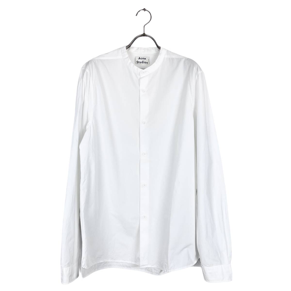 ACNE STUDIO(アクネスタジオ）L/S collarless shirts（white）