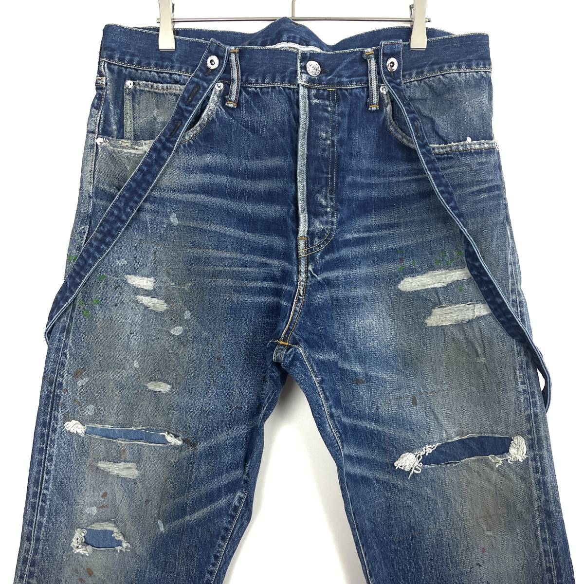 【30％OFF】VISVIM(ビズビム) SS TRAVAILLER BRACES DRY DENIM-7 19AW (0119205005033)