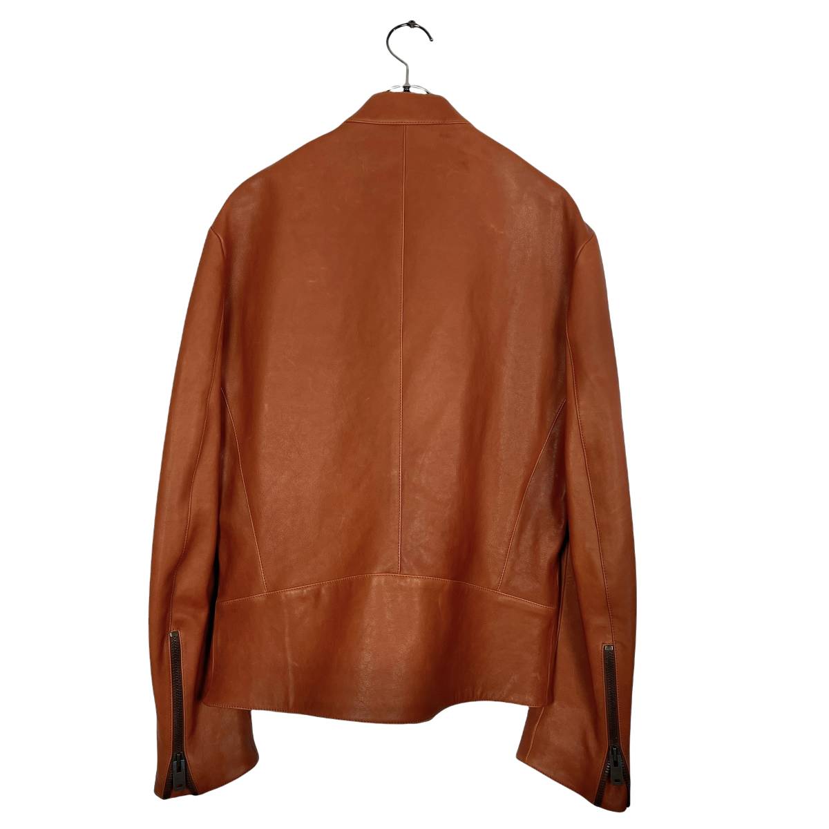 Maison Margiela(メゾン マルジェラ)八の字 leather riders jacket 2016 (orange)_画像5
