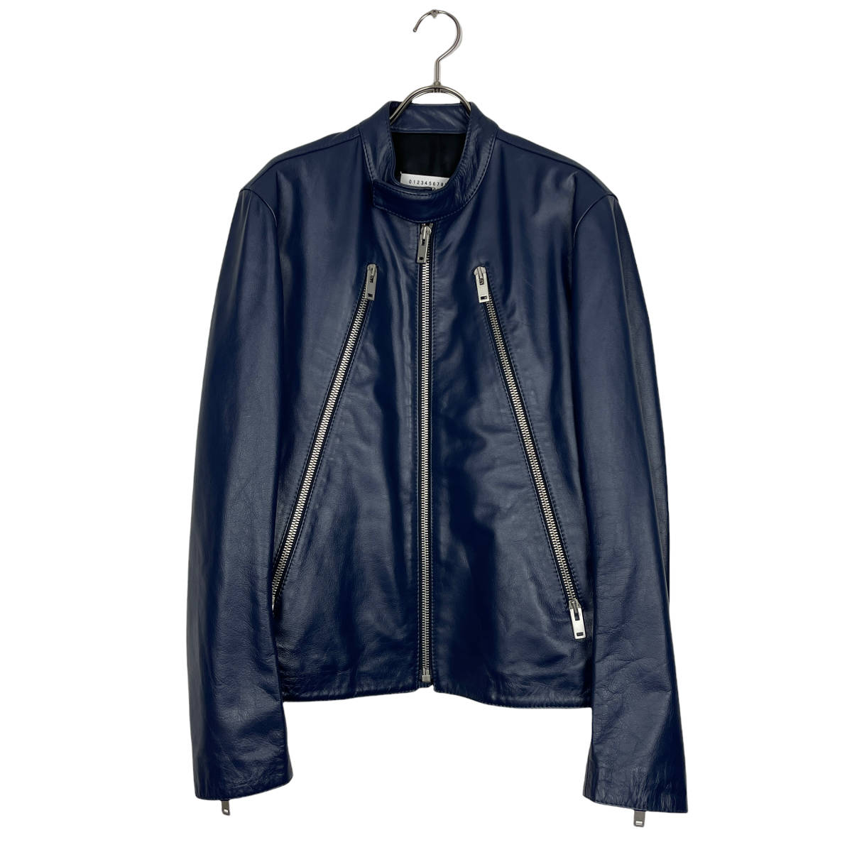 Maison Margiela(メゾン マルジェラ) 八の字 leather jacket 2016 (navy)_画像1