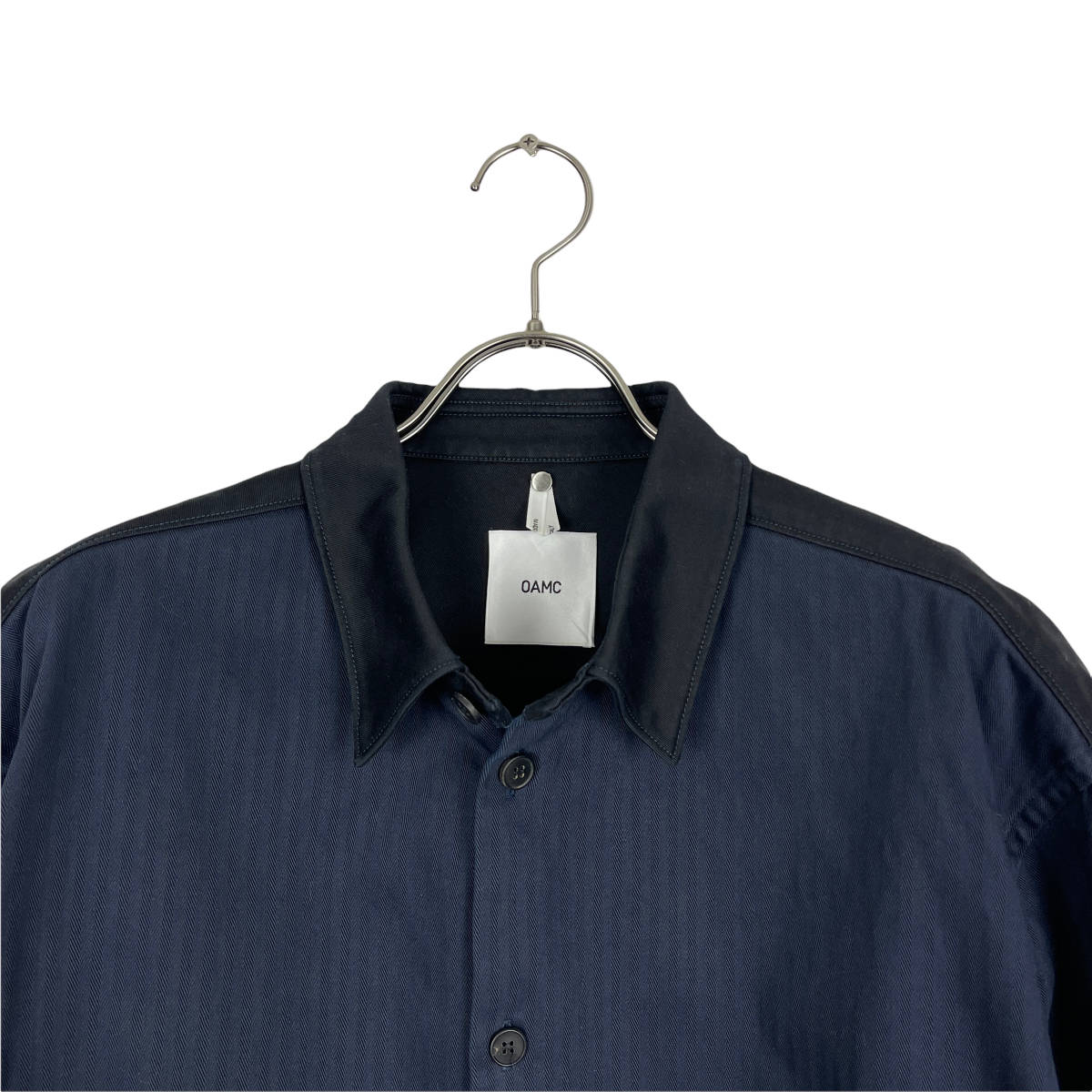 殿堂 OAMC オーエーエムシー Cascade Panel Shirt navy