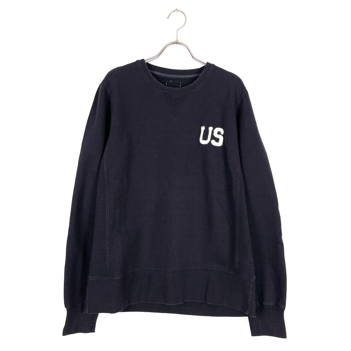 VISVIM(ビズビム) VINTAGE APPLIQUE CREW SWEAT 16AW (black)