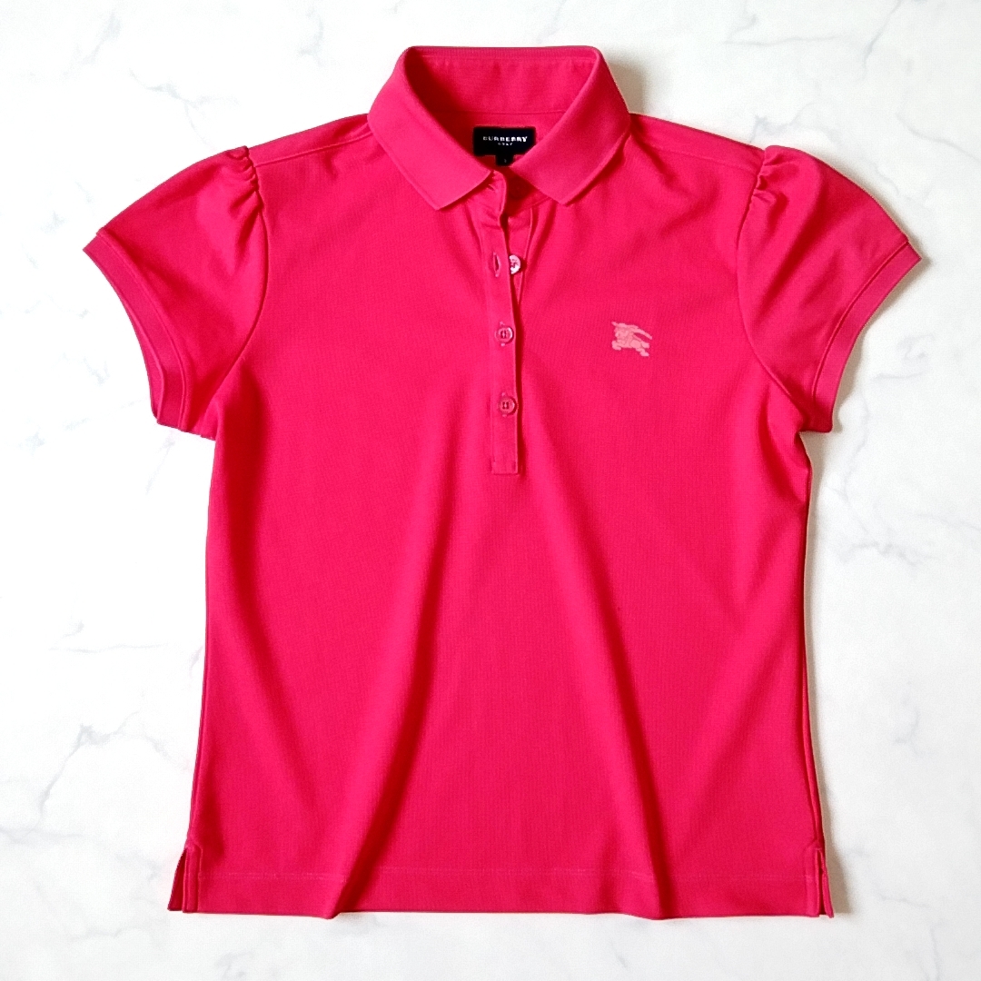 BURBERRY GOLF バーバリー ゴルフ 半袖ポロシャツ 赤 三陽商会 サイズ2 f73_画像1