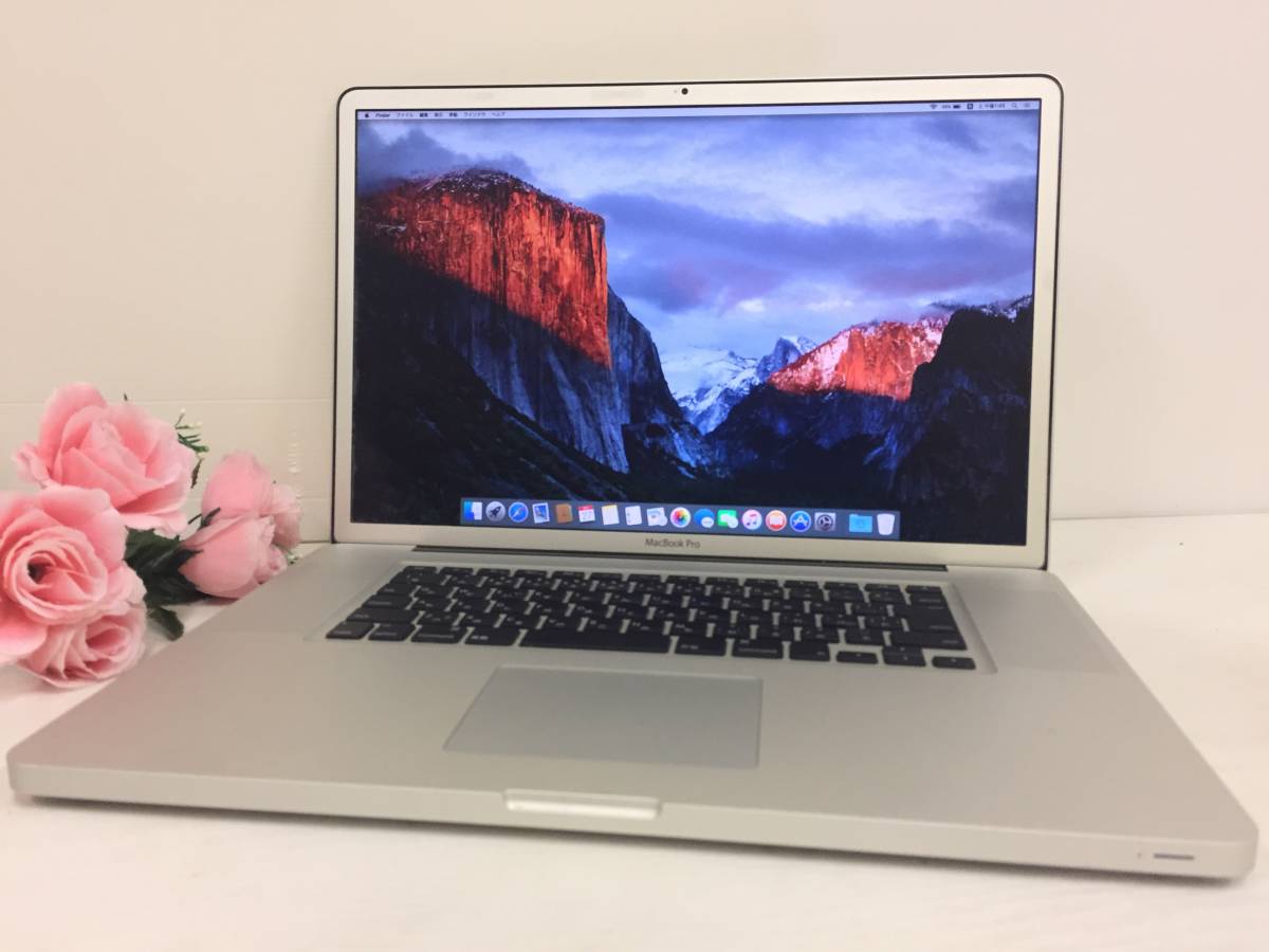 【良品 17インチ】Apple MacBook Pro(17inch Late 2011) A1297 Core i7(2860QM)/2.5GHz RAM 8GB/HDD 750GB DVDドライブ El Capitan 動作品