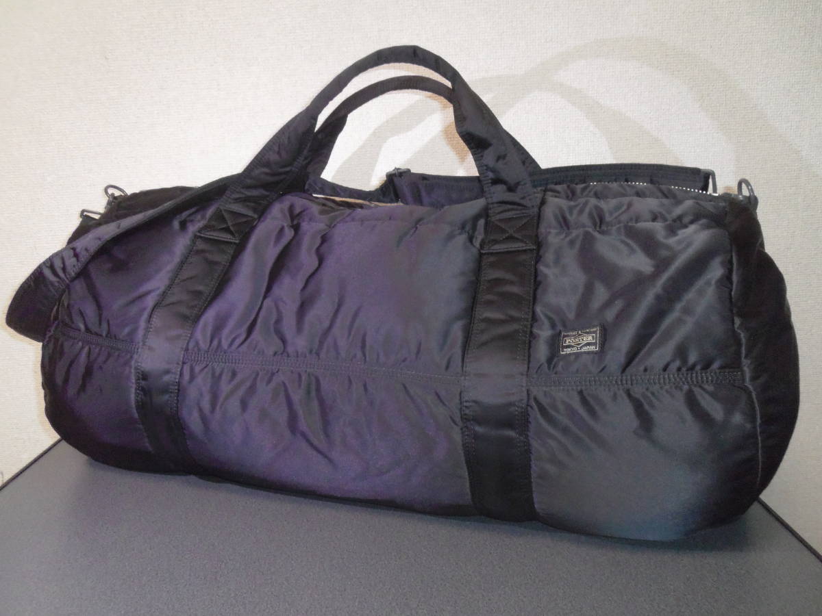 PORTER TANKER 2way ROLL BOSTON BAG XL BLK 極美品 タンカー ロール