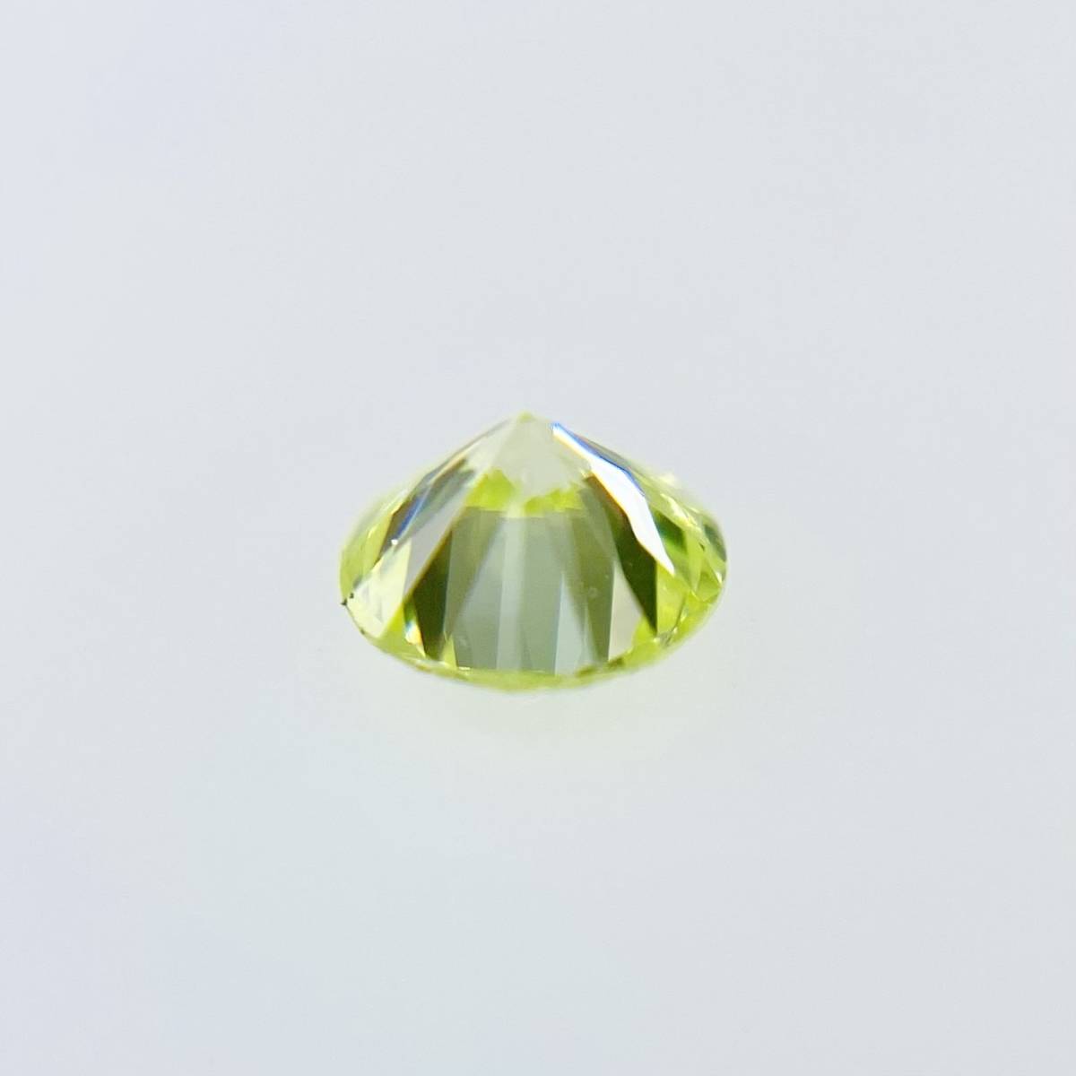 FANCY YELLOW GREEN 0.108ct RD/RT1889/CGL-