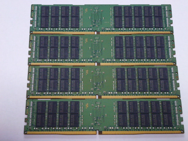 メモリ サーバーパソコン用 1.20V Samsung PC4-19200T(DDR4-2400T) ECC Registered 16GBx4枚合計 64GB M393A2G40DB1-CRC0Q 起動確認済です②