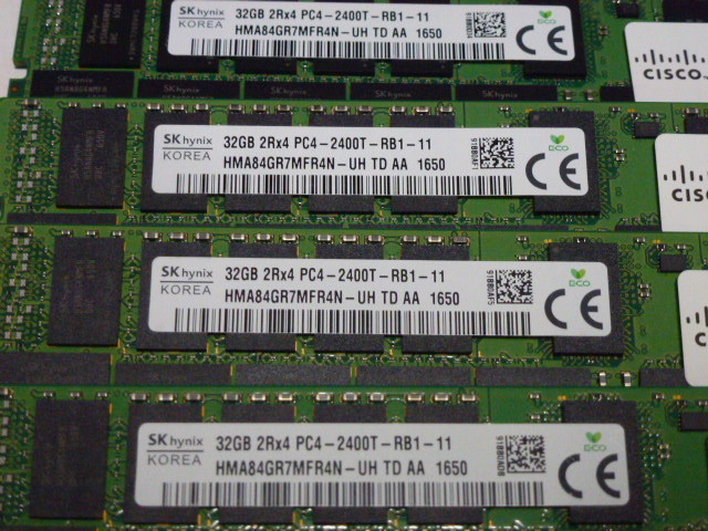 最適な材料最適な材料メモリ DDR4 ECC Registered 32GBx4枚 計128GB
