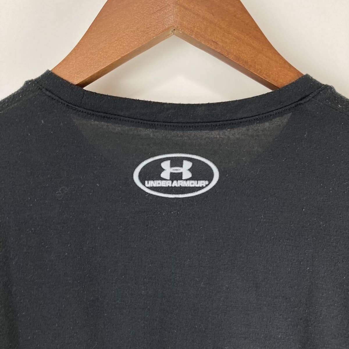 大きいサイズ UNDER ARMOUR アンダーアーマー 吸水速乾 レディース 半袖 Tシャツ カットソー ブラック 黒 Lサイズ相当 スポーツ アウトドア_画像7