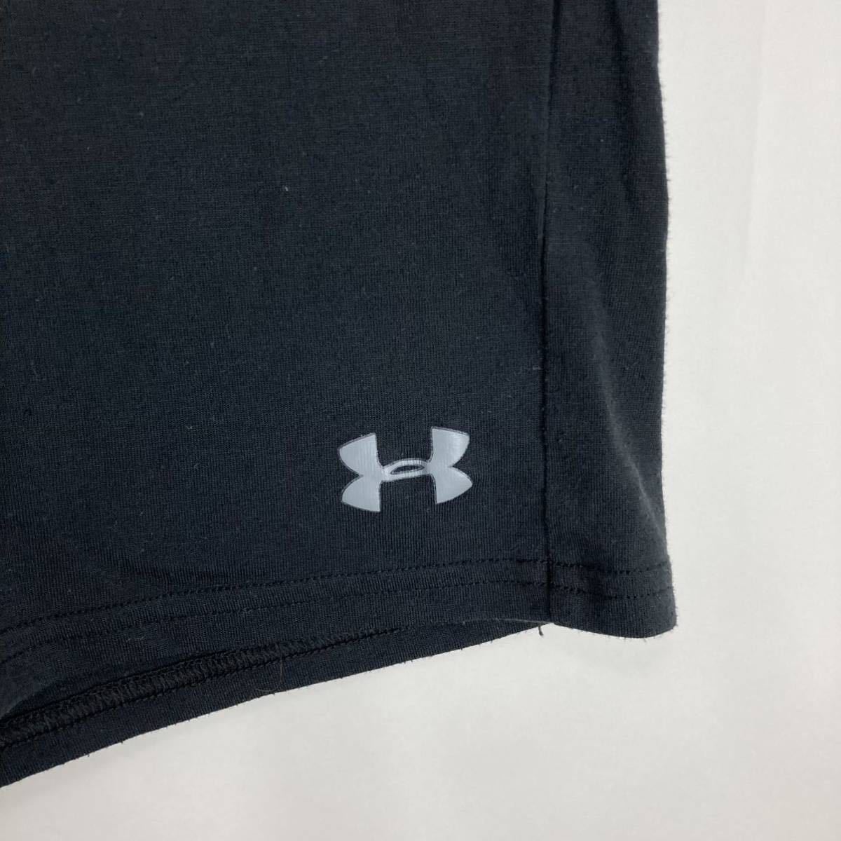 大きいサイズ UNDER ARMOUR アンダーアーマー 吸水速乾 レディース 半袖 Tシャツ カットソー ブラック 黒 Lサイズ相当 スポーツ アウトドア