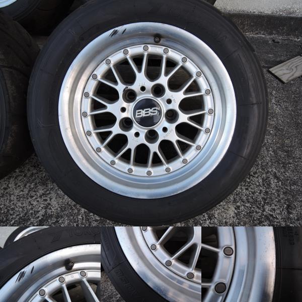 BBS RY021 社外ホイール 【訳アリ品】 4本 15インチ 7.5J PCD120-5穴 +15 BMW 3シリーズ E36 で使用 318is 320i アドバン 215/50R15 競技車_画像5