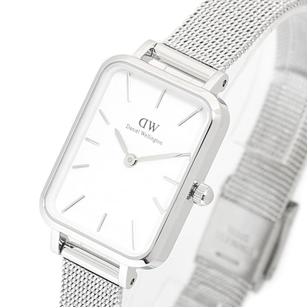 ダニエルウェリントン 腕時計 QUADRO PRESSED STERLING 20×26 DW00100438 クアドロプレスド ホワイト