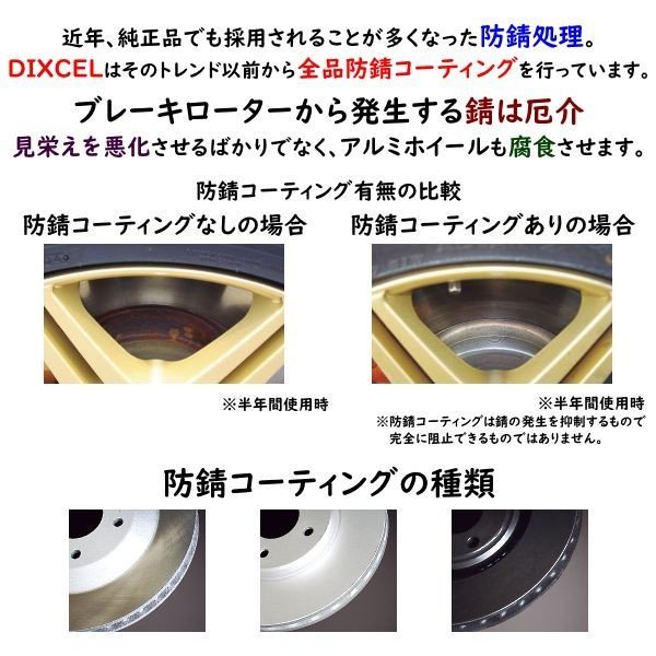 DIXCEL シトロエン C4 1.5 DIESEL TURBO リア用 ブレーキローター SDタイプ CITROEN C41YH01 ディクセル 防錆 スリット 2157770_画像2