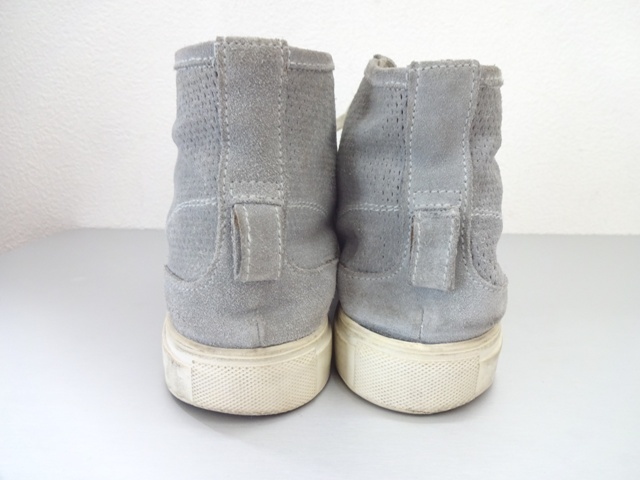 イタリア製■NeIL Barrett：ニールバレット■上質 牛革 パンチング加工 カウレザー ハイカット スニーカー■グレー■size39(24.5～25cm)_画像6